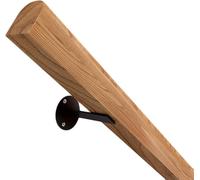 AVLLSO Corrimano di Sicurezza Lungo da 50 a 600 cm Ringhiera per le scale in legno con supporti metallici Barra di supporto per il corridoio ferroviario(5m(16ft))