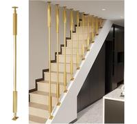 AVLLSO Ferro Ringhiera Colonna di guardia soffitta con supporto giratorio, Forno in ferro battuto di montaggio laterale, Rimodellamento della decorazione residenziale(Gold,H-45cm(1.5ft))