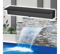 AVLLSO Fontana da Giardino Esterno Cascata Resistente alla ruggine per Decorazione Interna/Esterna, Caratteristica dell'Acqua, Facile da installare(Black,90cm/35.4in)
