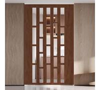 AVLLSO Porta soffietto da interno Altezza 200-230cm Divisore di stanza multi pieghevole, Porta del fienile del divisore della stanza pieghevole Per camera da letto(71x91in/180x230cm)