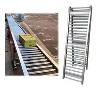 AVLLSO Rullo Trasportatore 30 40 50 60 cm di larghezza Nastro trasportatore a rulli commerciale, Trasportatore a gravità in acciaio pieghevole per camion commerciali e magazzini(W 60cm(24 In),2m/6.5ft