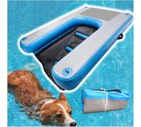 AVLLSO Scala Galleggiante Grande Dock per Barca/Piscina/Dock/Lago, Piattaforma di Riposo Gonfiabile Dock con Pompa/Corda/Maniglie/Kit di Riparazione