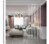 AVLLSO Schermi per pareti divisorie Palo da parete dal pavimento al soffitto, Decorazione per ingresso con separazione di doghe in legno, Schermo divisorio in legno bianco moderno e semplice(1pc,100cm