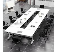 AVLLSO Scrivania per Computer Tavolo Riunioni Pieghevole con Ruote - Scrivania per Uffici e Aule(2PCS,63in)