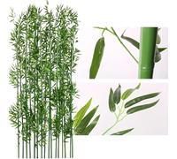 AVLLSO Separè da Esterno Confezione da 5-100 Albero di bambù simulato, Piante finte paesaggistiche, Schermo per la Privacy del recinto del Giardino, 200 180 150 100cm(10 Pack,1.5m/4.9ft Tall)