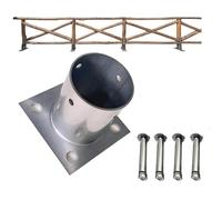 AVLLSO Supporto per Pali Fissaggio Supporto di Base per posti Rotondi 3 4 6 8 Pollici, Piano Pesante Flangia Post Manica per Travi di Legno di Sostegno(1pc Dia X H,70x80mm/2.8x3.1in)