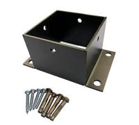 AVLLSO Supporto per Pali Fissaggio Supporto di base post, Spessore 4mm Base di ancoraggio della flangia pesante per la ringhiera del ponte/recinzione/terra/calcestruzzo(140x140 MM)