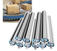 AVLLSO Trasportatore Rullo 10 pezzi Rullo trasportatore sostitutivo per magazzini Rullo a gravità in acciaio inossidabile per tutti i tipi di progetti di trasloco, 1000 800 600 500 300 200MM(Dia 1 1/2