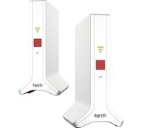 Fritz!Mesh Set 4200, set da 2 pezzi (2 X Fritz!Ripetitore, ideale per router Internet o modem in fibra ottica (ONT), copertura Wi-Fi per 3-5 stanze, Triband Wi-Fi 6 fino a 4.200 Mbit/s, versione