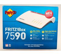 AVM FRITZBox 7590 VDSL DSL GIGABIT MODEM MESH WLAN SUPERVECTORING MU-MIMO Bianco