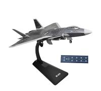 AVMLWEPA J-20 Heavy Attack Fighter 1:72 Militare Air Force Metal Aereo Modello Diecast Aerei con Stand Statico con Pista Connectible Collezione Modelli Finiti Ornamenti Espositori Adulto (Bianco)