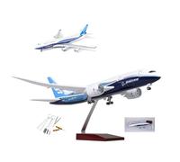 AVMLWEPA Kit di aeroplani metallo pressofuso modello Jet B787 in scala 1:130 con 10 pezzi di pulisci-punte for adulti, edificio for uffici con decorazione luminosa, edizione da collezione(Normal)