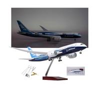 AVMLWEPA Kit di aeroplani metallo pressofuso modello Jet B787 in scala 1:130 con 10 pezzi di pulisci-punte for adulti, edificio for uffici con decorazione luminosa, edizione da collezione(Upgraded)