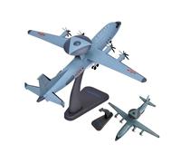 AVMLWEPA Modello aereo lega pressofusa KJ-500 AWACS in scala 1:100, arredamento militare realistico, regalo collezione con espositore, perfetto for gli appassionati display for casa/ufficio