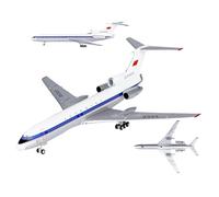 AVMLWEPA Modello Aereo statico TU-154 in Scala 1:400, Aereo pressofuso in Lega con Ruote girevoli, Dettagli precisione, Display da Collezione, Souvenir for Gli Appassionati Aviazione, Perfetto