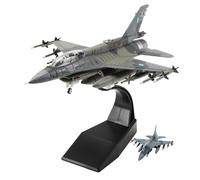 AVMLWEPA Modello di jet da combattimento in lega F-16D in scala 1:72 - aereo militare pressofuso da collezione con espositore, simulazione statica altamente dettagliata for la decorazione