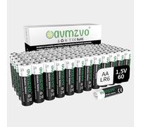 avmzvo Batterie AA, 1,5 Volt LR6, Potenti, 60 pezzi, Alcaline, Lunga durata, Può essere utilizzata per giocattoli, sveglie e altri dispositivi elettronici【10 anni di garanzia】