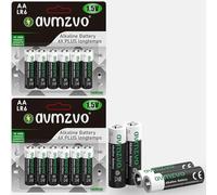 avmzvo Batterie AA, batterie LR6 alcaline 1,5 V, 12 pezzi, potenza duratura, potente, può essere utilizzata per giocattoli, sveglie e altri dispositivi elettronici【10 anni di garanzia】