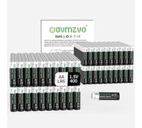 avmzvo Batterie AA, LR6 1,5 V, Potenti, 400 Pezzi Batterie Alcaline, Potenza Duratura, Può Essere Utilizzata per Giocattoli, Sveglie e Altri Dispositivi Elettronici【10 Anni di Garanzia】