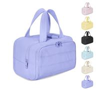 Avn Travelfree Toiletry Bag, 4-In-1 Large Capacity Dry And Wet Separation Travel Organizer, Large Capacity Wide-Open Travel Cosmetic Bag (Purple)