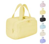 Avn Travelfree Toiletry Bag, 4-In-1 Large Capacity Dry And Wet Separation Travel Organizer, Large Capacity Wide-Open Travel Cosmetic Bag (Yellow)