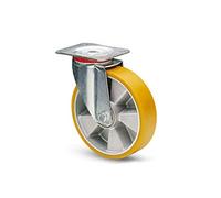 AVO 37 RUOTA ALLUMINIO CON RIVESTIMENTO IN POLIURETANO 80X30 SUPPORTO GIREVOLE