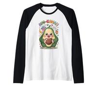 Avo Kawaii Smash Con Abbracci Carino Mostro Di Avocado Maglia con Maniche Raglan