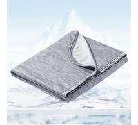 Avoalre Coperta Estiva con Fibra di Raffreddamento Giapponese Arc-Chill 3.0, Q-Max＞0,5, Coperta Refrigerante Letto è Morbida e Fresca Traspirante su Entrambi i Lati Aiuta a Dormire, 150*200CM, Grigio