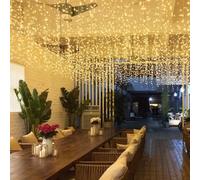 Avoalre Tenda di Luci 4x0.6m 144LEDs Tenda Luminosa Natale 8 Modalità Funzione Memoria Impermeabilità IP44 Illuminazione Interno/Esterno per Decorazione Atmosfera Finestra Camera Salotto Giardino