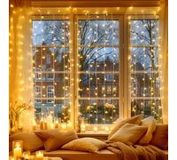 Avoalre Tenda di Luci 6x3m 600LEDs Tenda Luminosa Natale 8 Modalità Funzione Memoria Impermeabilità IP44 Interno/Esterno per Decorazione Atmosfera Finestra Camera Salotto Giardino