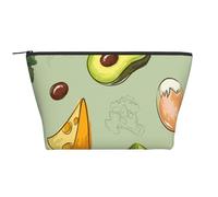 Avocado al formaggio broccoli Doodle, Borsa da toilette Borsa per trucco Borsa per cosmetici Borsa da toilette da viaggio portatile