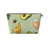 Avocado al formaggio broccoli Doodle, Borsa da toilette Borsa per trucco Borsa per cosmetici Borsa da toilette da viaggio portatile