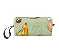 Avocado al formaggio broccoli Doodle, Borsa per il trucco Borsa per cosmetici Borsa da toilette da viaggio portatile Borsa per trucco Organizer