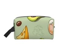 Avocado al formaggio broccoli Doodle, Borsa per il trucco Borsa per cosmetici Borsa da viaggio portatile da viaggio Borsa per trucco Organizer