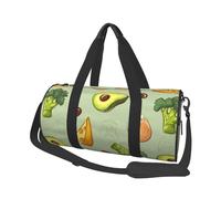 Avocado al formaggio broccoli Doodle, Borsone da viaggio di grande capacità Borsa rotonda Borsa da viaggio sportiva Borsa da viaggio Borsa da fitness