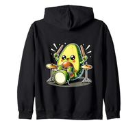 Avocado Batterista Fai Suonare Le tue Giornate Felpa con Cappuccio