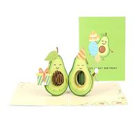 Avocado - Biglietto di auguri di compleanno con scritta a mano, motivo benedizione, ornamento per l'espressione del cospetto, accessorio per il compleanno dell'avocado
