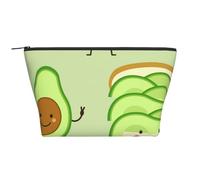 Avocado carino, pane tostato e uovo ficcato, Borsa da toilette Borsa per trucco Borsa per cosmetici Borsa da toilette da viaggio portatile