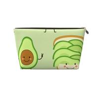 Avocado carino, pane tostato e uovo ficcato, Borsa per il trucco Borsa per cosmetici Borsa da toilette da viaggio portatile Borsa da toilette