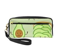 Avocado carino, pane tostato e uovo ficcato, Borsa per il trucco Borsa per cosmetici Borsa da viaggio portatile da toilette Astuccio in pelle per donne e ragazze