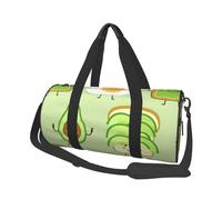 Avocado carino, pane tostato e uovo ficcato, Borsone da viaggio di grande capacità Borsa rotonda Borsa da viaggio sportiva Borsa da viaggio Borsa da fitness