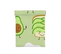 Avocado carino, pane tostato e uovo ficcato, Spremere il portafoglio superiore da donna Borsa portaoggetti Piccola portamonete Portamonete