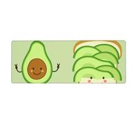 Avocado carino, pane tostato e uovo fritto,Tappetino per mouse grande, da scrivania, per tastiera e computer, con base in gomma antiscivolo, 30 x 80 cm