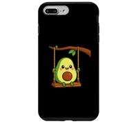 Avocado carino su altalena cartone animato divertente nutrizione Custodia per iPhone 7 Plus/8 Plus