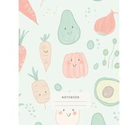 Avocado & Carrot Fun Notebook Happy Faces Edition: Spark your child’s interest in writing with this cute and vibrant kids’ notebook, featuring friendly avocado and carrot characters