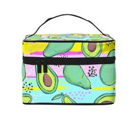 Avocado colorato disegno a mano, Borsa per il trucco Borsa per cosmetici Borsa da toilette da viaggio portatile Astuccio per matite Astuccio da toilette