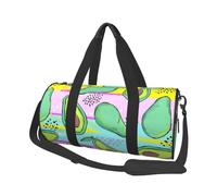 Avocado colorato disegno a mano, Borsone da viaggio di grande capacità Borsa rotonda Borsa da viaggio sportiva Borsa da viaggio Borsa da fitness