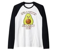 Avocado Divertente Kawaii Vegano Vegetariano Frutta Maglia con Maniche Raglan