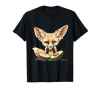 Avocado Fennec Volpe Fauna Selvatica Arte Animale Carino Avocado Amante Maglietta