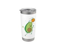 Avocado giocando a basket Bicchiere termico in acciaio inox doppia parete